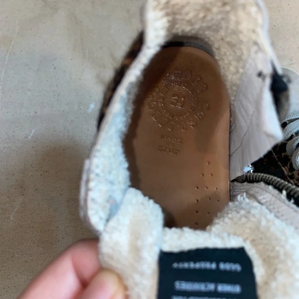 Golden Goose Mid Star Leopard-Print Suede with Black Leather Strip - Picture 4 of 4
